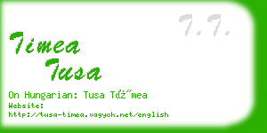 timea tusa business card